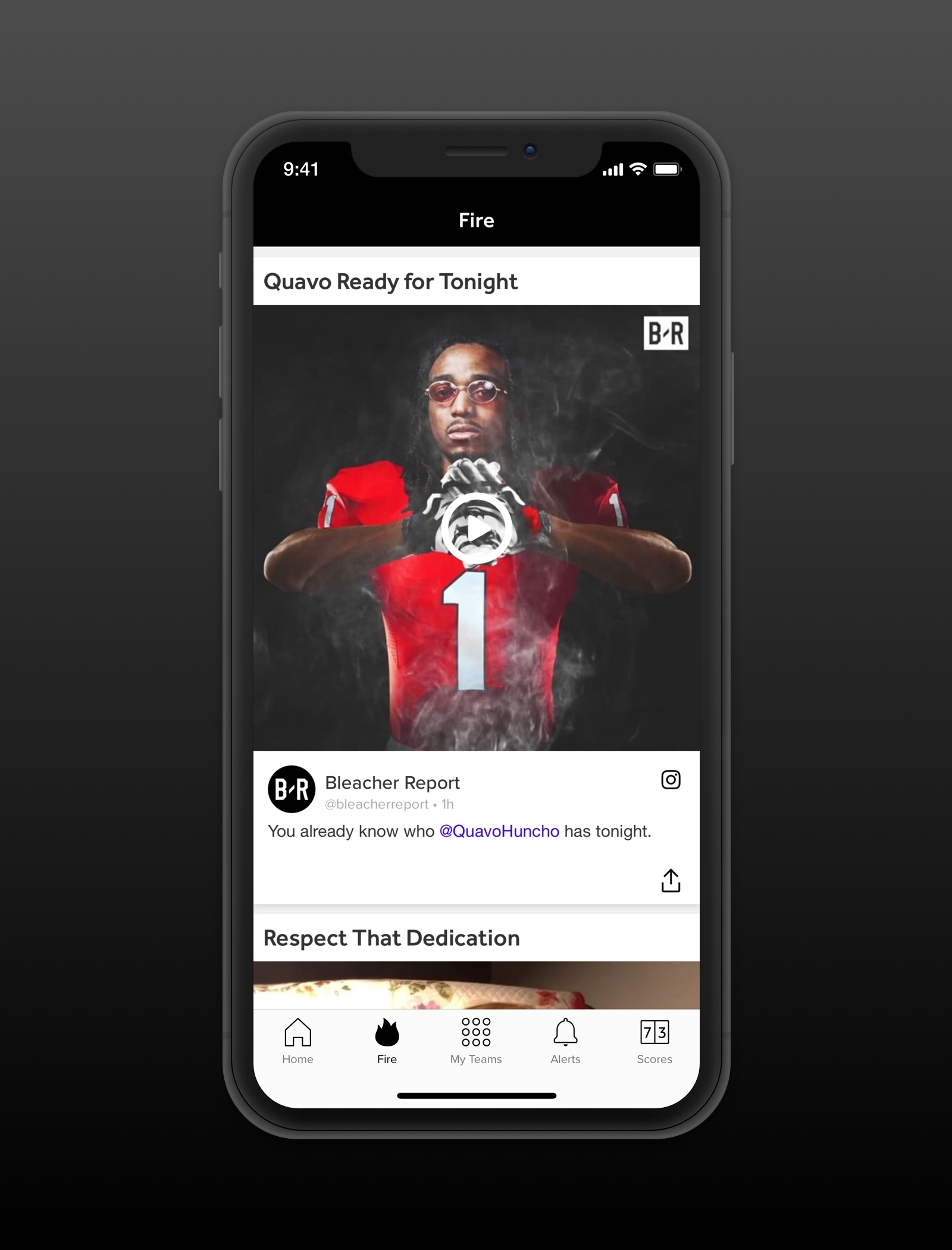 Thumbnail for Bleacher Report App