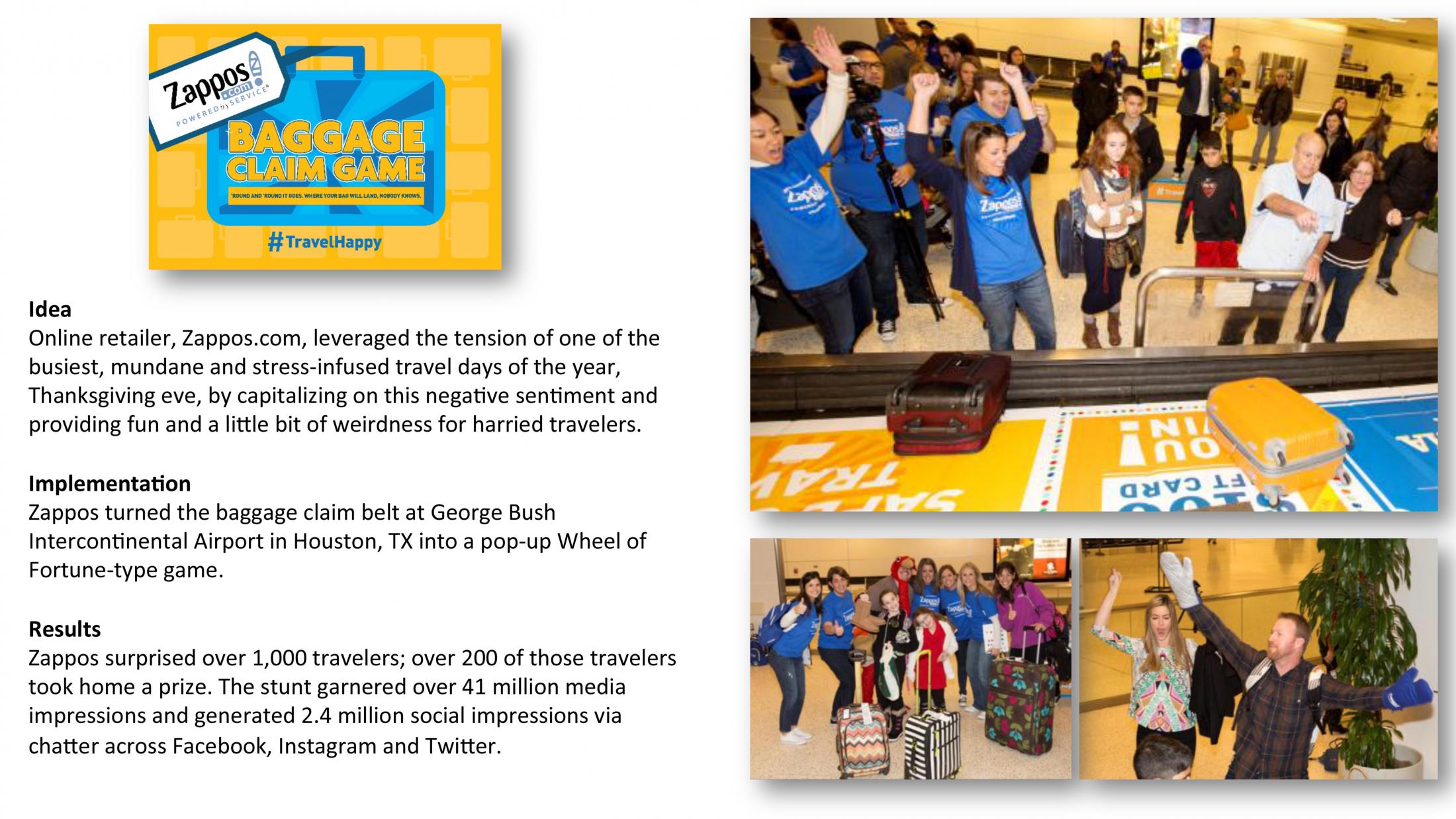 Zappos Baggage Claim Game Clios