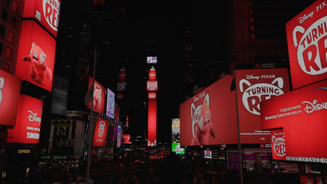 Disney+ Turning Red Times Square Takeover Clios