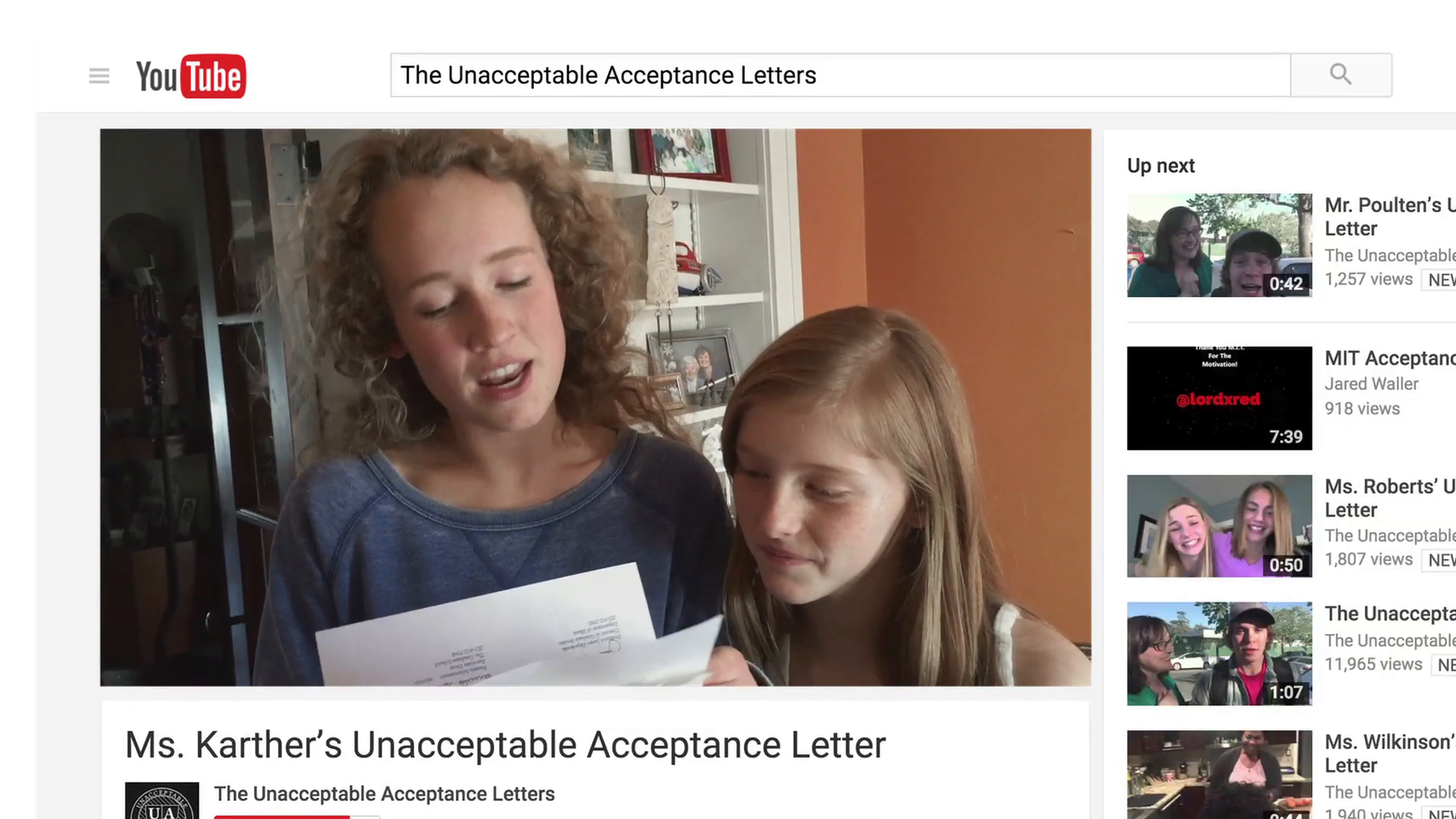 Thumbnail for Unacceptable Acceptance Letters